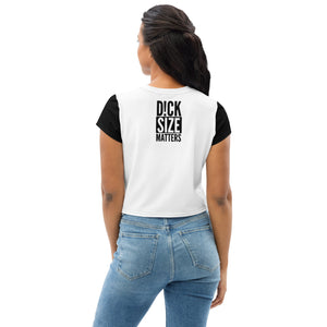 D!CK SIZE MATTERS All-Over Print Crop Tee