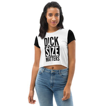 Load image into Gallery viewer, D!CK SIZE MATTERS All-Over Print Crop Tee
