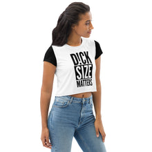 Load image into Gallery viewer, D!CK SIZE MATTERS All-Over Print Crop Tee
