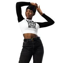 Load image into Gallery viewer, D!CK SIZE MATTER Recycled long-sleeve crop top
