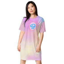 Load image into Gallery viewer, FoodFight Cotton Candy Ladies T-shirt dress
