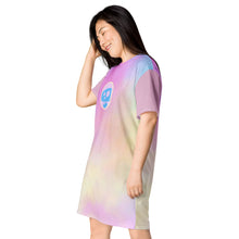 Load image into Gallery viewer, FoodFight Cotton Candy Ladies T-shirt dress
