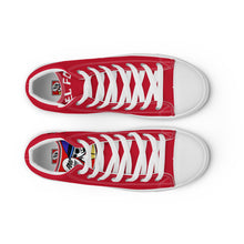 Load image into Gallery viewer, FoodFight Rebel Force Men’s Red high top canvas shoes
