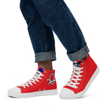 Load image into Gallery viewer, FoodFight Mean Mug Men’s high top canvas shoes
