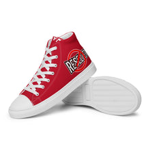 Load image into Gallery viewer, FoodFight Rebel Force Men’s Red high top canvas shoes
