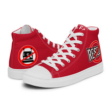 Load image into Gallery viewer, FoodFight Rebel Force Men’s Red high top canvas shoes
