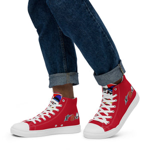 FoodFight Team Logos Men’s high top canvas shoes