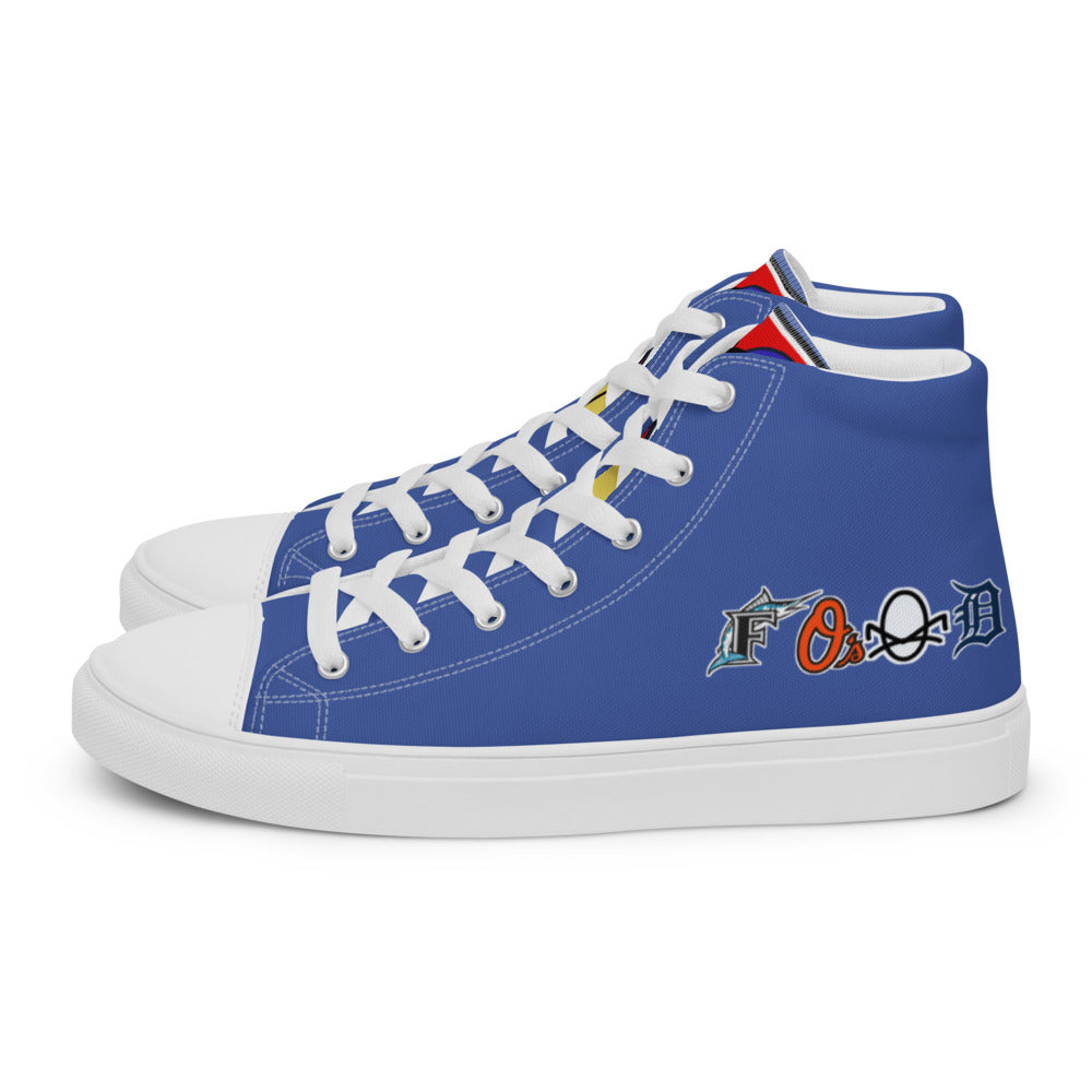 FoodFight Team Logo Men’s high top canvas shoes