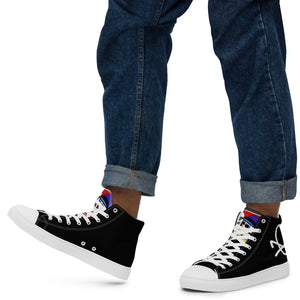 FoodFight Original Mean Mug Logo Men’s high top canvas shoes