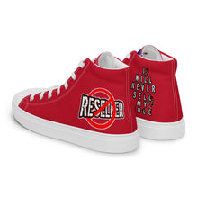 Load image into Gallery viewer, FoodFight Rebel Force Men’s Red high top canvas shoes
