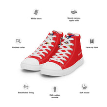 Load image into Gallery viewer, FoodFight Mean Mug Men’s high top canvas shoes
