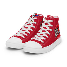 Load image into Gallery viewer, FoodFight Rebel Force Men’s Red high top canvas shoes
