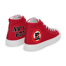 Load image into Gallery viewer, FoodFight Rebel Force Men’s Red high top canvas shoes
