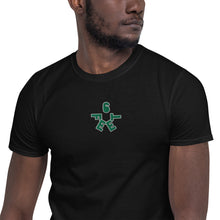 Load image into Gallery viewer, Short-Sleeve Unisex Embroidered &quot;6 Feet” Chest logo  T-Shirt
